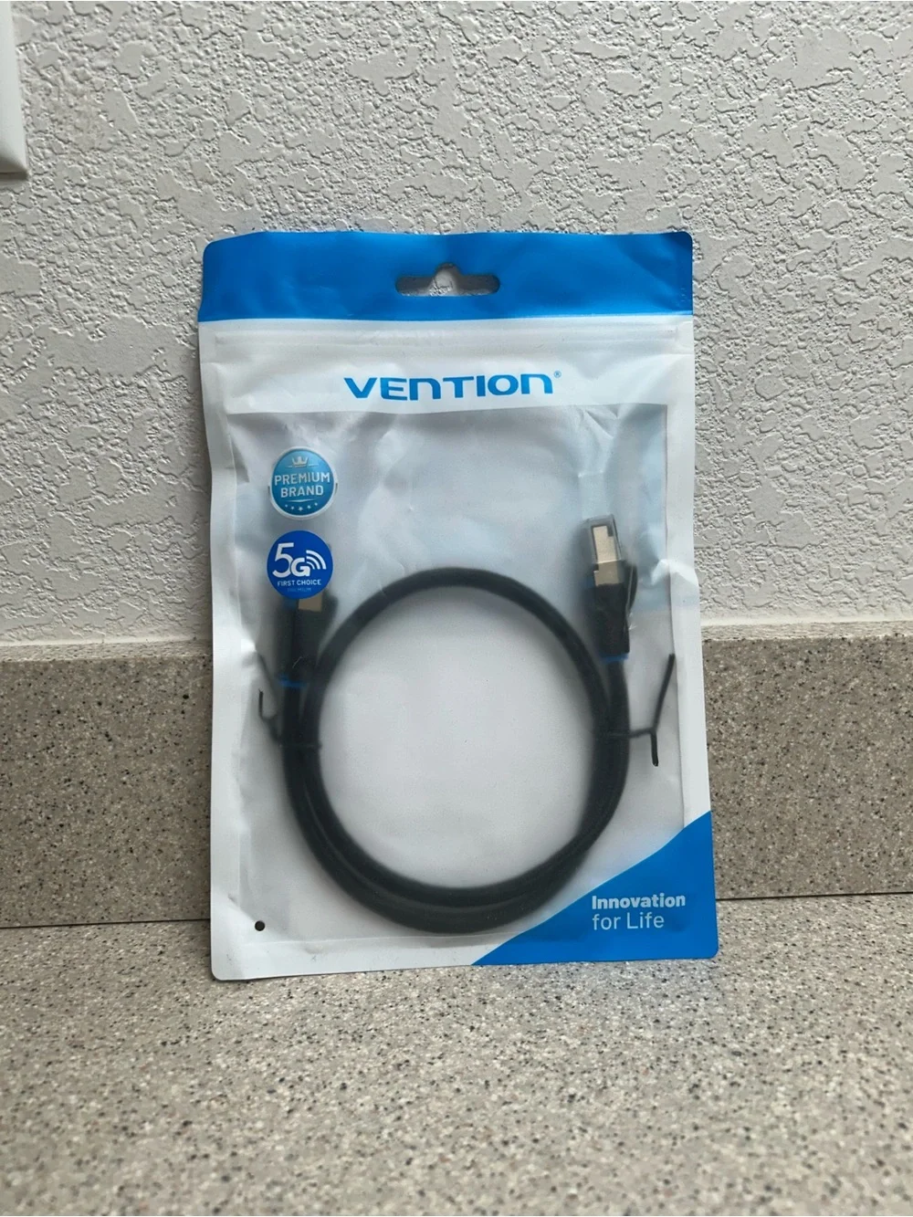 Vention CAT8 Ethernet Cable Super Speed 40Gbps LAN Wire Black 1 Foot Long New